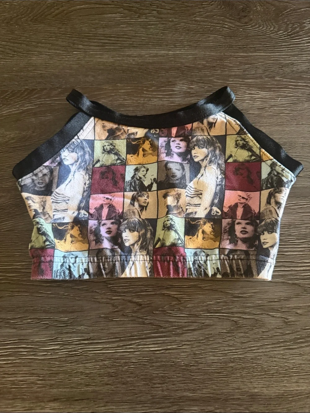Multicolor Photo-Grid dance top